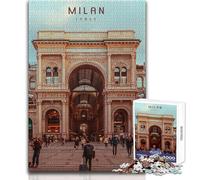 Puzzle da 1000 pezzi per adolescenti, gioco educativo per famiglie, Milano, migliora la memoria, regalo di compleanno, dimensioni 38x26cm