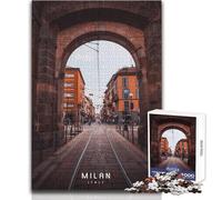 Puzzle da 1000 pezzi per adolescenti, gioco educativo per famiglie, Milano, migliora la memoria, regalo di compleanno, dimensioni 38x52cm