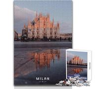 Puzzle da 1000 pezzi per adolescenti, gioco educativo per famiglie, Milano, migliora la memoria, regalo di compleanno, dimensioni 38x26cm