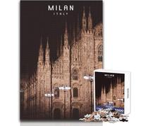 Puzzle da 1000 pezzi per adolescenti, gioco educativo per famiglie, Milano, migliora la memoria, regalo di compleanno, dimensioni 38x52cm