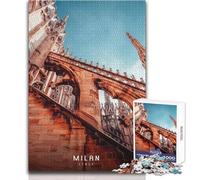 Puzzle da 1000 pezzi per adolescenti, gioco educativo per famiglie, Milano, migliora la memoria, regalo di compleanno, dimensioni 38x26cm