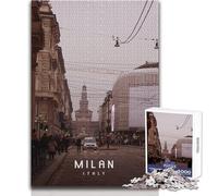 Puzzle da 1000 pezzi per adolescenti, gioco educativo per famiglie, Milano, migliora la memoria, regalo di compleanno, dimensioni 38x52cm