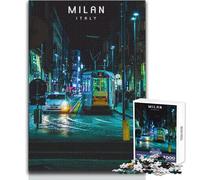 Puzzle da 1000 pezzi per adolescenti, gioco educativo per famiglie, Milano, migliora la memoria, regalo di compleanno, dimensioni 38x26cm