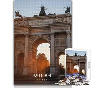 Puzzle da 1000 pezzi per adolescenti, gioco educativo per famiglie, Milano, migliora la memoria, regalo di compleanno, dimensioni 50x75cm