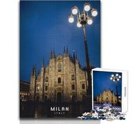 Puzzle da 1000 pezzi per adolescenti, gioco educativo per famiglie, Milano, migliora la memoria, regalo di compleanno, dimensioni 38x52cm