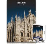 Puzzle da 1000 pezzi per adolescenti, gioco educativo per famiglie, Milano, migliora la memoria, regalo di compleanno, dimensioni 38x52cm