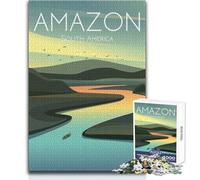 Puzzle da 1000 pezzi per adolescenti,gioco educativo per famiglie sul Rio delle Amazzoni,analisi e logica,giocattolo educativo,dimensioni 50x75cm