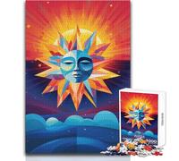 Puzzle da 1000 pezzi per adolescenti, gioco educativo "Sole astratto nel cielo", regali per donne, regali di Babbo Natale segreto, dimensioni 38x52cm