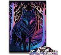 Puzzle da 1000 pezzi per adolescenti, gioco impegnativo con luce nera, giocattolo ideale come regalo per tutta la famiglia, 26x38cm