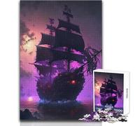Puzzle da 1000 pezzi per adolescenti, gioco intellettuale con nave pirata fantasy, per trascorrere il tempo a casa, regali di Babbo Natale segreto, dimensioni 38x26cm