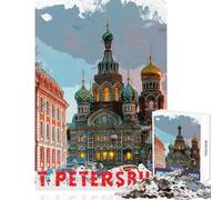 Puzzle da 1000 pezzi per adolescenti gioco per famiglie di San Pietroburgo adatto a coppie giocattolo fai da te regalo per amici e parenti (50x75cm)