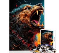 Puzzle da 1000 pezzi per adolescenti gioco pratico "Lupo Selvaggio" ideale per passare il tempo durante le vacanze decorazione da parete adatta per la scrivania (75x50cm)