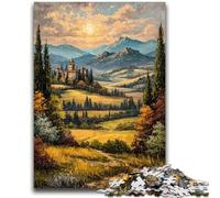 Puzzle da 1000 pezzi per adolescenti, gioco stimolante ambientato nella Provenza francese, giocattoli adatti come regali per tutta la famiglia, dai 14 anni in su, 26x38cm