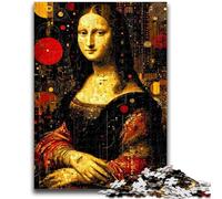 Puzzle da 1000 pezzi per adolescenti, Gioconda astratta, puzzle da 1000 pezzi, giochi educativi, decorazione per la casa, regalo di compleanno, regali, arte murale (38x26cm)