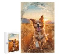 Puzzle da 1000 pezzi per adolescenti gioiosi legati attraverso campi dorati, giocattoli fai da te, decorazione da parete, aiuta l'esercizio cerebrale, 1000 pezzi