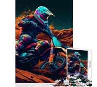Puzzle da 1000 pezzi per adolescenti giovane uomo in sella a motocross decorazione per la casa giocattoli ottimo regalo gioco educativo collezione di artisti belle arti dimensioni 38x26cm