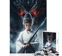 Puzzle da 1000 pezzi per adolescenti giovani samurai e draghi giocattoli fai da te fantastici regali e giocattoli gioco pratico attività divertenti a casa dimensioni 38x26cm