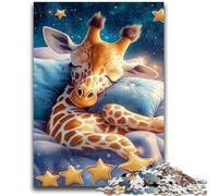 Puzzle da 1000 pezzi per adolescenti Giraffa addormentata Giocattoli educativi per l'apprendimento Attività divertenti a casa, regalo di compleanno, regali di viaggio 50x75cm
