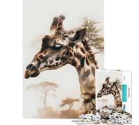 Puzzle da 1000 pezzi per adolescenti giraffa alta sogno gioco per famiglie giocattolo avvincente per coltivare la pazienza regalo divertente difficile (dimensioni 38x52cm)