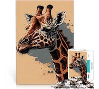 Puzzle da 1000 pezzi per adolescenti Giraffa della savana Giocattolo educativo antistress Decorazione murale Regali unici per compleanno e Natale 70x100cm