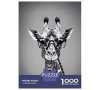 Puzzle Da 1000 Pezzi Per Adolescenti Giraffe Black And White Puzzle Per Adulti Gioco Rompicapo Modello Di Assemblaggio Regali Per Amici E Familiari 70x50cm/1000pcs