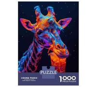 Puzzle Da 1000 Pezzi Per Adolescenti Giraffe Drinking Cocktail Puzzle Antistress Giocattolo Decorazione Per La Casa Gioco Stimolante Regali 52x38cm/1000pcs