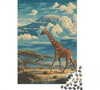 Puzzle Da 1000 Pezzi Per Adolescenti Giraffe in African Landscape Puzzle Per Adulti Giochi Per Famiglie Regalo Di Compleanno Aiuta Ad Allenare Il Cervello 52x38cm/1000pcs