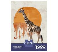 Puzzle Da 1000 Pezzi Per Adolescenti Giraffe Sunset Poster, Picture, Metal Print, Paint by Tesiga Puzzle Per Adulti Giocattoli Fai Da Te Corsa Di Velocità Manuale Regali Unici Per Compleanno E Natale