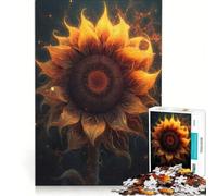 Puzzle da 1000 pezzi per adolescenti Girasole Braci Fuoco Giocattolo Decorazione da parete Regalo di compleanno Per rafforzare l'amore tra le coppie 38x52cm