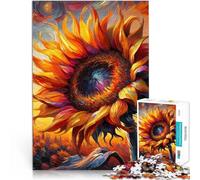 Puzzle da 1000 pezzi per adolescenti girasole luminoso Giocattolo educativo intellettuale decomprimente Adatto per la decorazione del desktop 38x26cm