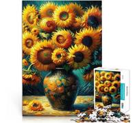 Puzzle da 1000 pezzi per adolescenti girasole luminoso per il giocattolo di sfida del gioco educativo Regalo di compleanno, regali, arte murale 52x38cm