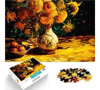 Puzzle da 1000 pezzi per adolescenti Girasole stile Van Gogh Giocattolo educativo per l'apprendimento Collezione di artisti, Belle arti 38x26cm