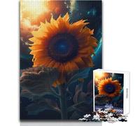 Puzzle da 1000 pezzi per adolescenti Girasole Terra Sole Luna Passatempo pacifico e appagante Perfetto incastro Taglio di precisione Dimensioni giocattolo 38x26cm