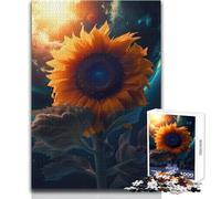 Puzzle da 1000 pezzi per adolescenti Girasole Terra Sole Luna Rilassante Dolce Tempo libero Intrattenimento Fine Taglio Liscio Giocattolo Artigianale Dimensioni 50x75cm