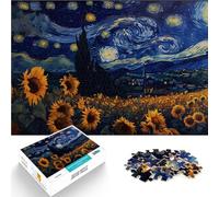 Puzzle da 1000 pezzi per adolescenti girasole van Gogh Giocattoli educativi per l'apprendimento Giochi per famiglie Opera d'arte 75x50cm