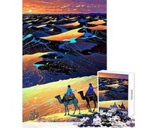 Puzzle da 1000 pezzi per adolescenti giro in cammello in un paesaggio desertico Puzzle da 1000 pezzi giochi educativi regali per il Secret Santa difficile (38x26cm)