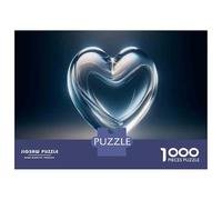 Puzzle Da 1000 Pezzi Per Adolescenti Glass Heart Decorations for Valentine's Day Puzzle Per Adulti Giochi Rilassanti Vacanza A Casa Passatempo Impegnativo Da Completare 70x50cm/1000pcs
