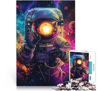 Puzzle da 1000 pezzi per adolescenti Gli astronauti vedono il sole Giochi educativi fai da te Lista dei desideri con Babbo Natale 38x26cm