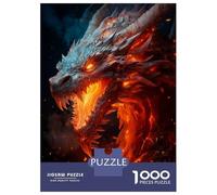 Puzzle Da 1000 Pezzi Per Adolescenti Glowing Fire Dragon Puzzle Per Adolescenti Gioco Per Famiglie Migliora La Memoria Regali Unici Per Compleanno E Natale 52x38cm/1000pcs