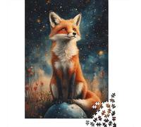 Puzzle Da 1000 Pezzi Per Adolescenti Glowing Fox Art Print Puzzle Antistress Giocattoli Regalo Per Donne È Ideale Come Regalo 38x26cm/1000pcs