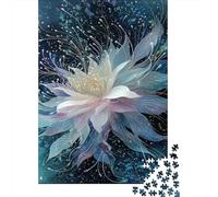 Puzzle Da 1000 Pezzi Per Adolescenti Glowing Lotus Flower Art Print Puzzle Per Adulti Giochi Rilassanti Decorazione Per La Casa Gioco Stimolante Regali 70x50cm/1000pcs