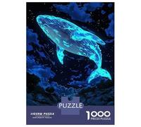 Puzzle Da 1000 Pezzi Per Adolescenti Glowing Whale Above Water, Boy Watching Puzzle Antistress Ma Divertente E Spiritoso Regali Unici Per Compleanno E Natale 38x26cm/1000pcs