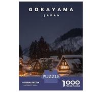 Puzzle Da 1000 Pezzi Per Adolescenti Gokayama Japan Night Puzzle Per Adolescenti Gioco Rompicapo Ma Divertente E Umoristico Compleanno 70x50cm/1000pcs