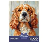 Puzzle Da 1000 Pezzi Per Adolescenti Golden Cocker Spaniel Portrait Puzzle Per Adulti Giocattolo Decorazione Da Parete Vacanza A Casa Ammazzare Il Tempo È Ideale Come Regalo 38x26cm/1000pcs