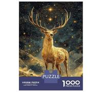 Puzzle Da 1000 Pezzi Per Adolescenti Golden Deer Under Stars Puzzle Per Adolescenti Giochi Rilassanti Corsa Di Velocità Manuale Aiuta Ad Allenare Il Cervello 52x38cm/1000pcs