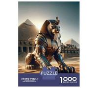 Puzzle Da 1000 Pezzi Per Adolescenti Golden Egyptian Sphinx Statue Puzzle Per Adulti Giochi Rilassanti Regali Per Donne Interazione Genitore-figlio 38x26cm/1000pcs