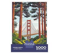 Puzzle Da 1000 Pezzi Per Adolescenti Golden Gate Bridge Puzzle Per Adulti Gioco Rompicapo Modello Di Assemblaggio Regali Per Amici E Familiari 70x50cm/1000pcs