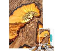 Puzzle da 1000 pezzi per adolescenti Golden Hour arte in resina gioco rompicapo regalo di compleanno compleanno e Natale (dimensioni 38x52cm)