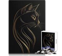 Puzzle da 1000 pezzi per adolescenti Golden Line Black Cat Gioco pratico Regali per donne Giocattoli antistress Dimensioni 50x75cm