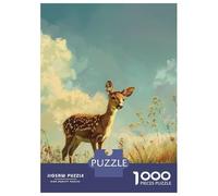 Puzzle Da 1000 Pezzi Per Adolescenti Golden Meadow Fawn Puzzle Per Adulti Gioco Pratico Assemblaggio Di Modelli Regali Unici Per Compleanni E Occasioni Speciali 38x26cm/1000pcs